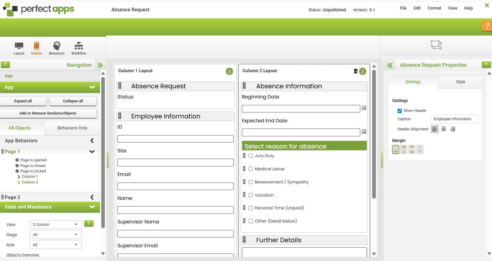 Mobile - Two Column Layout 2
